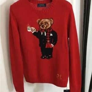 Polo by Ralph Lauren Red Bear Sweater